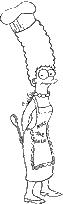 coloriage marg simpson en chef de cuisine